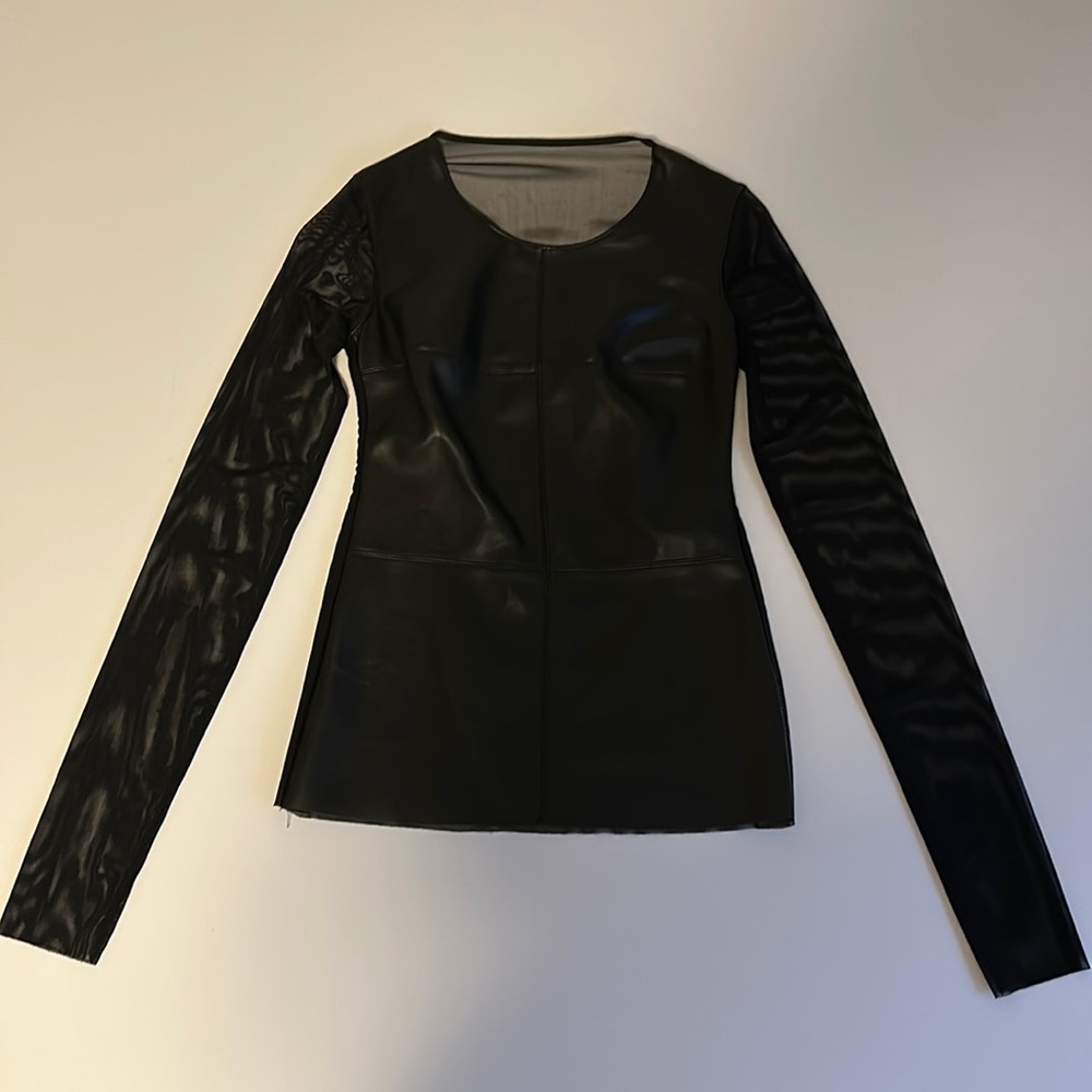 Bailey44 Black Top with vegan leather
